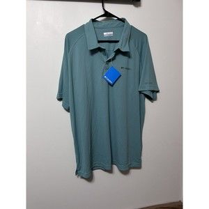 Columbia Shirt Men's XL Green Short Sleeve Crew Neck Tee Omni Freeze Zero Logo